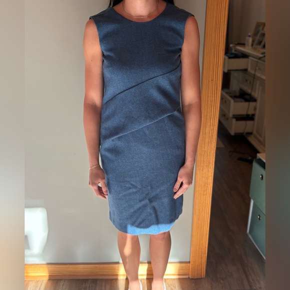 Frances Valentine Elegant Blue Sleeveless Dress - Picture 1 of 7